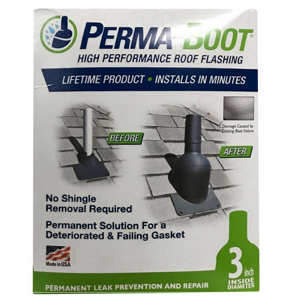 Perma-Boot Roof Flashing Plst Blk 312-3N1 BLK